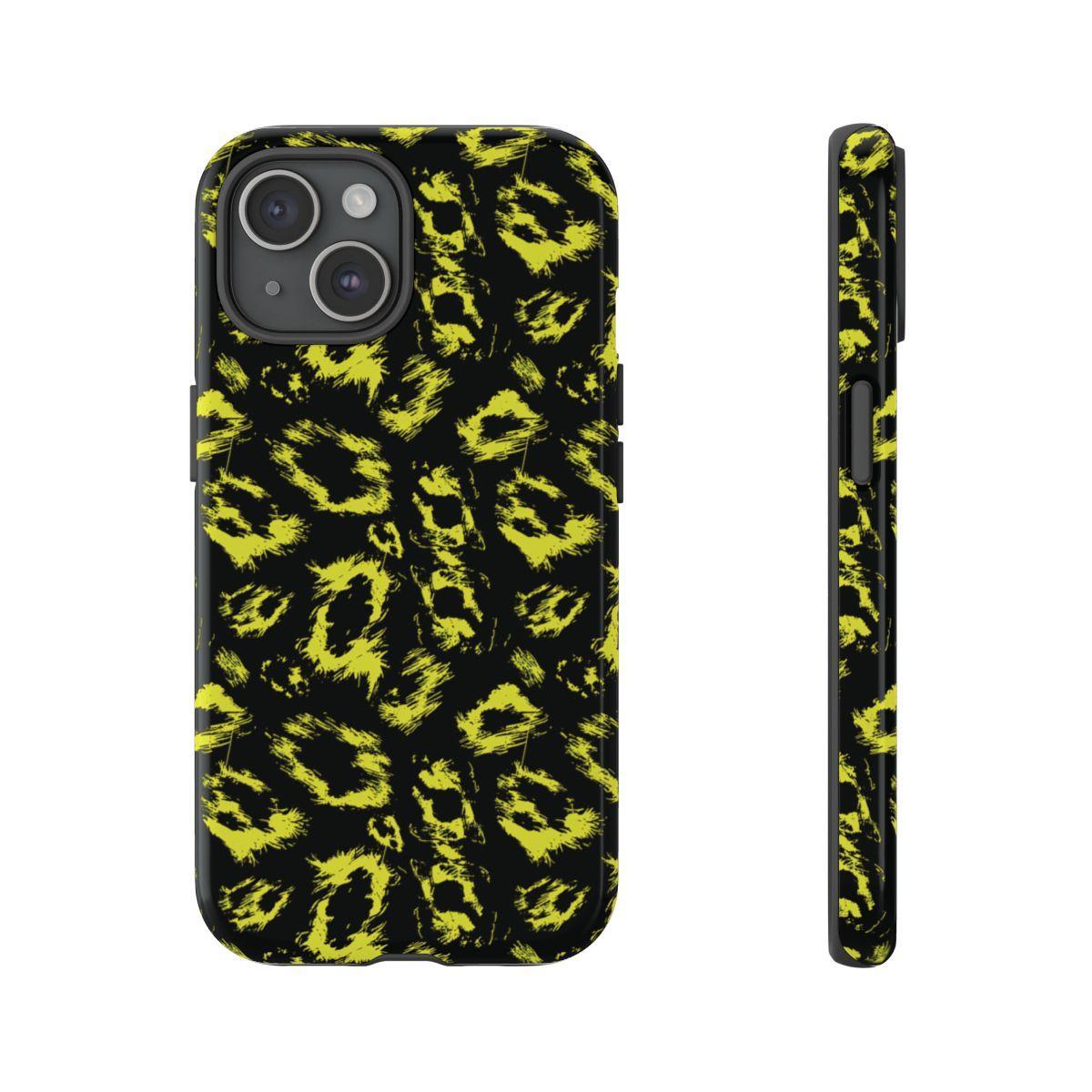 Neon Yellow Leopard Tough Case