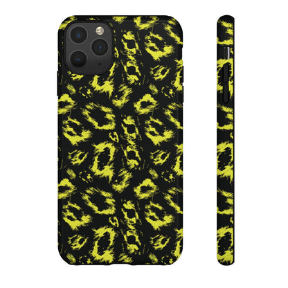 Neon Yellow Leopard Tough Case
