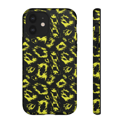 Neon Yellow Leopard Tough Case