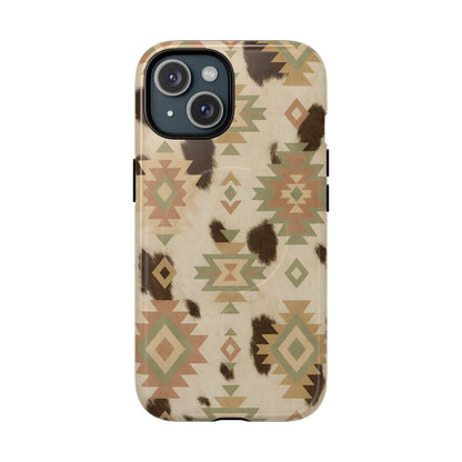 Neutral Aztec + Cowhide Magnetic Case