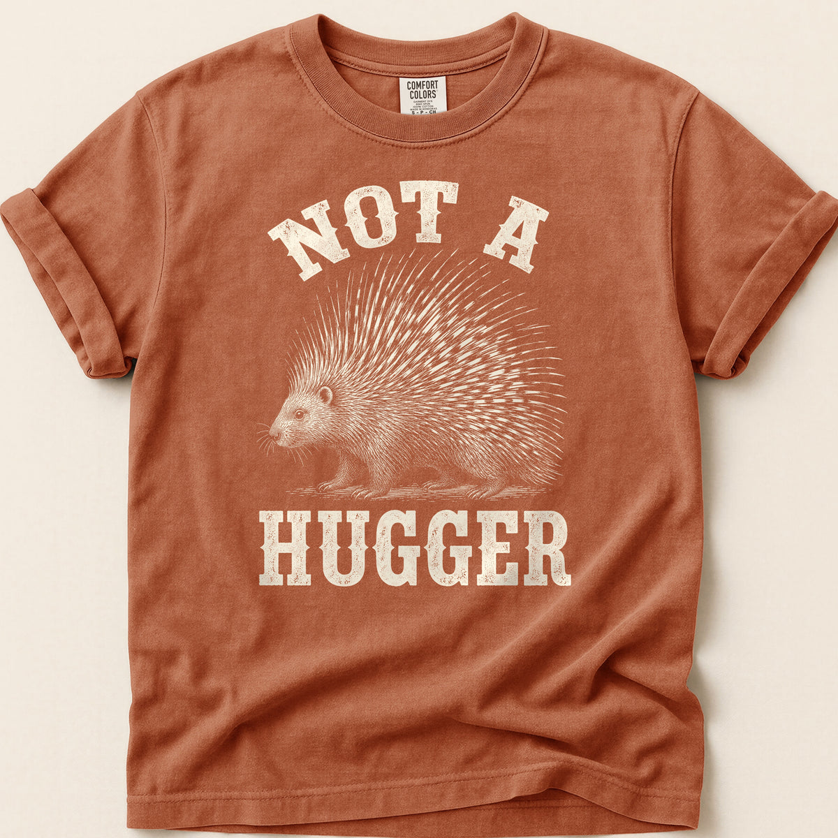 Not A Hugger Porcupine T-shirt on Yam