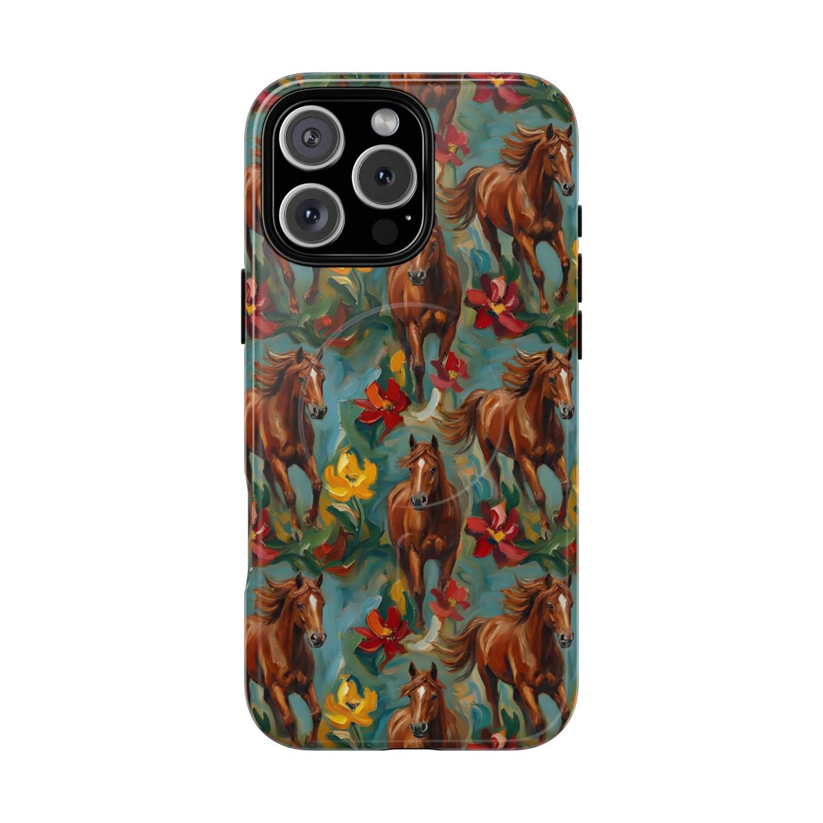Oil Painted Horses Magnetic Case