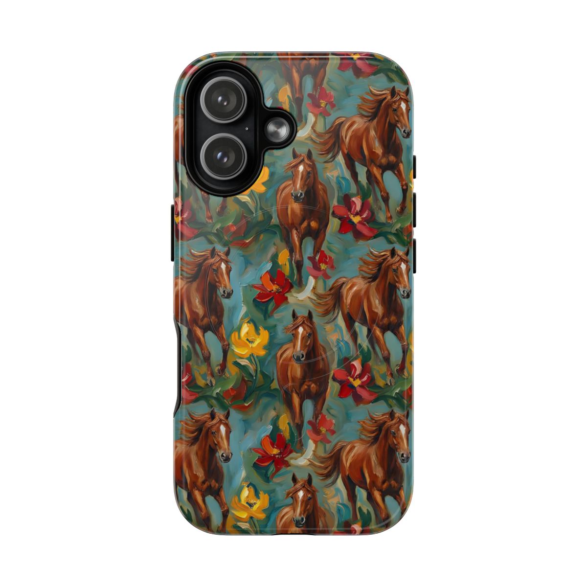 Oil Painted Horses Magnetic Case