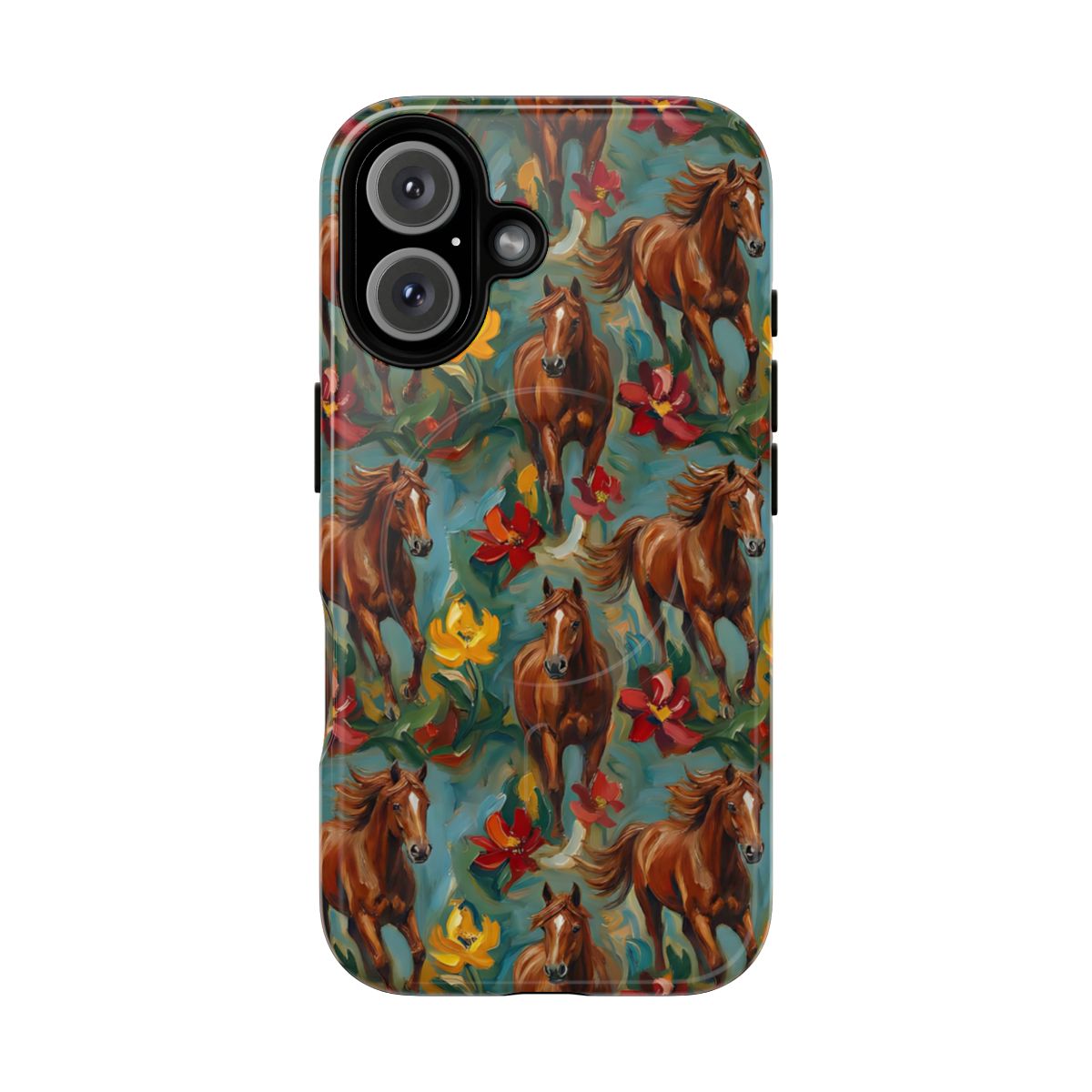 Oil Painted Horses Magnetic Case