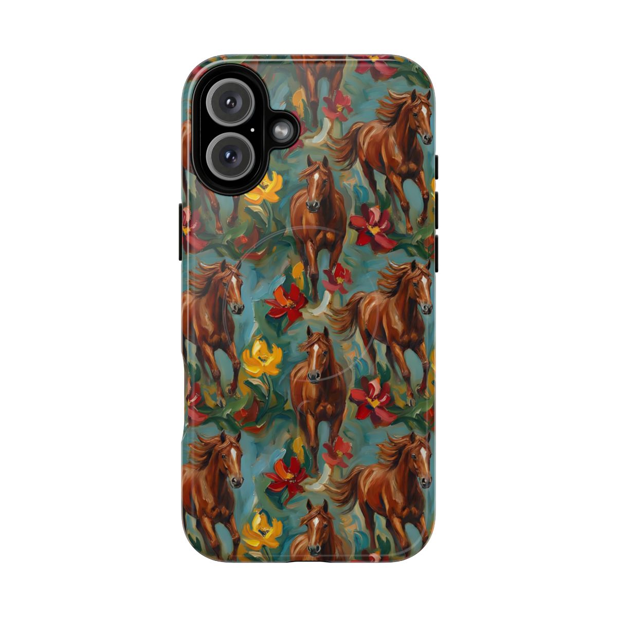 Oil Painted Horses Magnetic Case