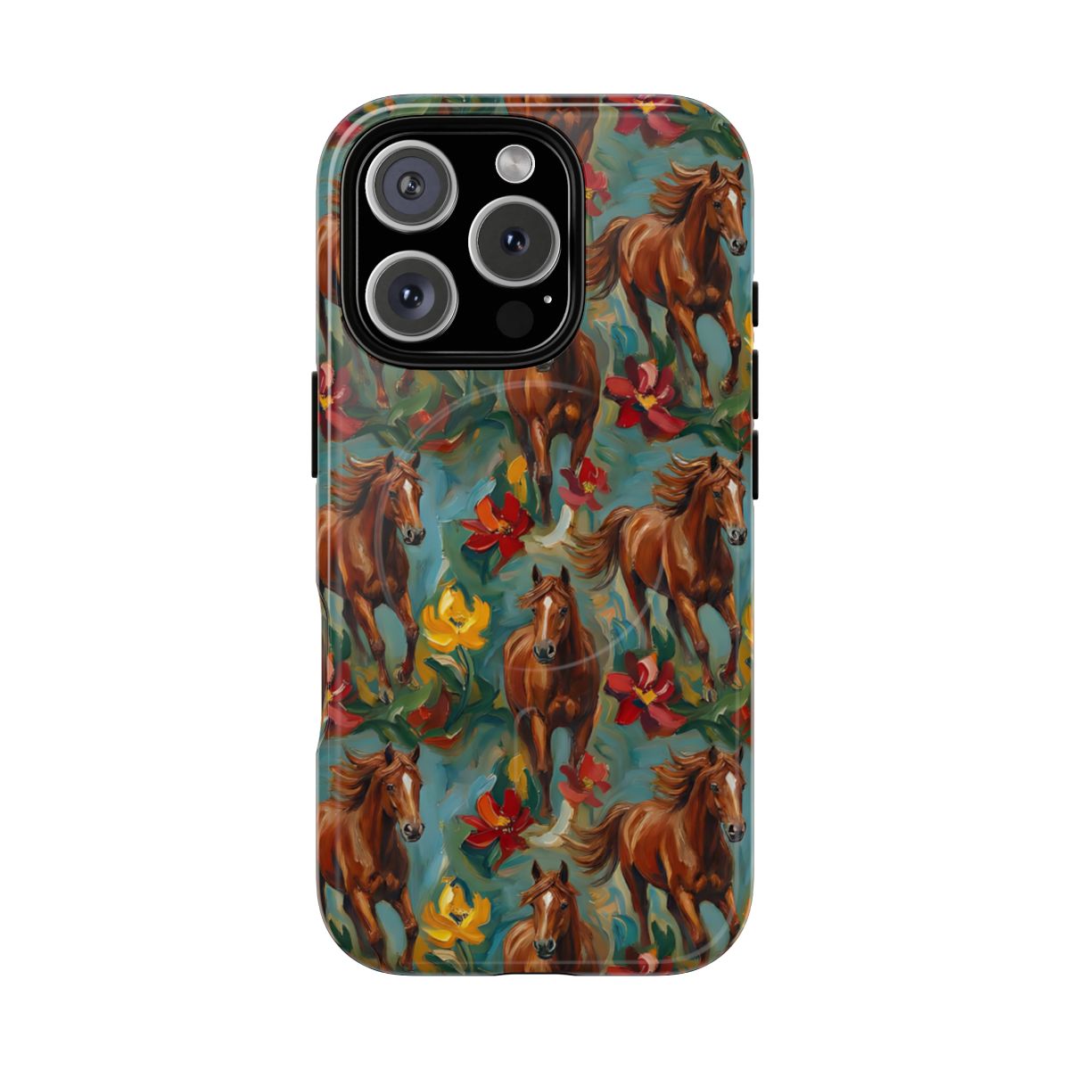 Oil Painted Horses Magnetic Case