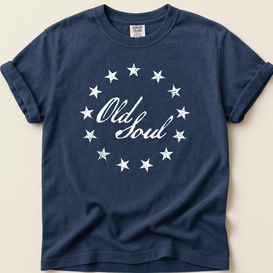 Old Soul - 13 stars T-shirt on Navy