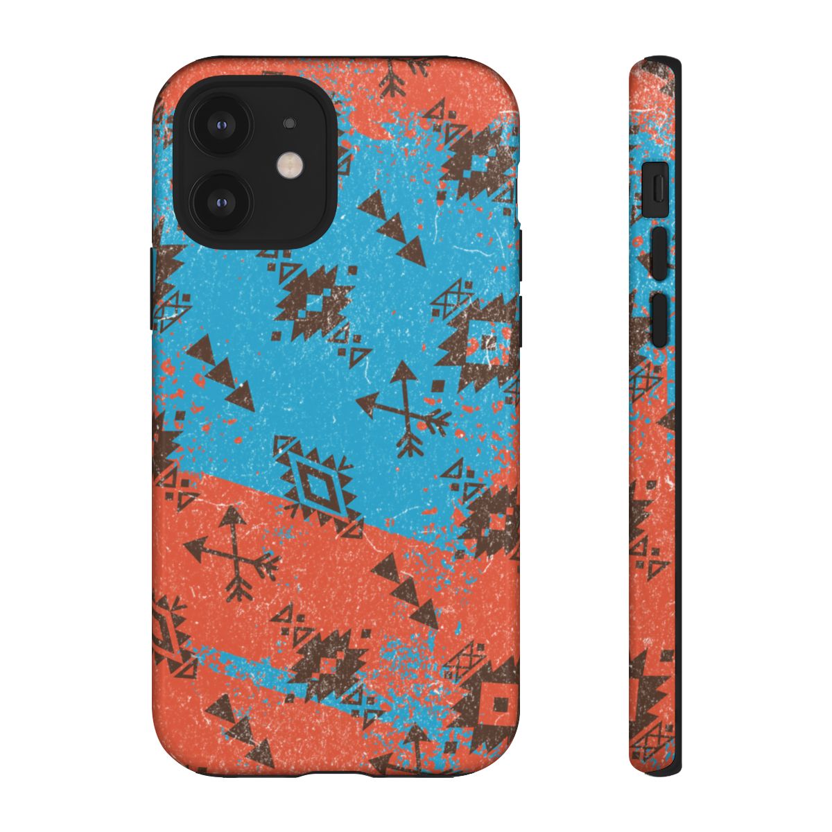 Orange Blue Aztec Grunge Tough Case