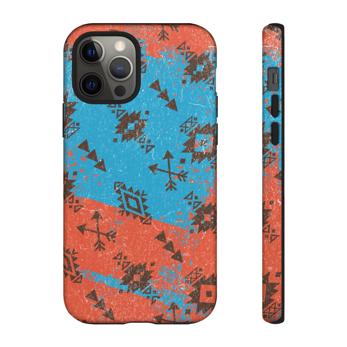 Orange Blue Aztec Grunge Tough Case