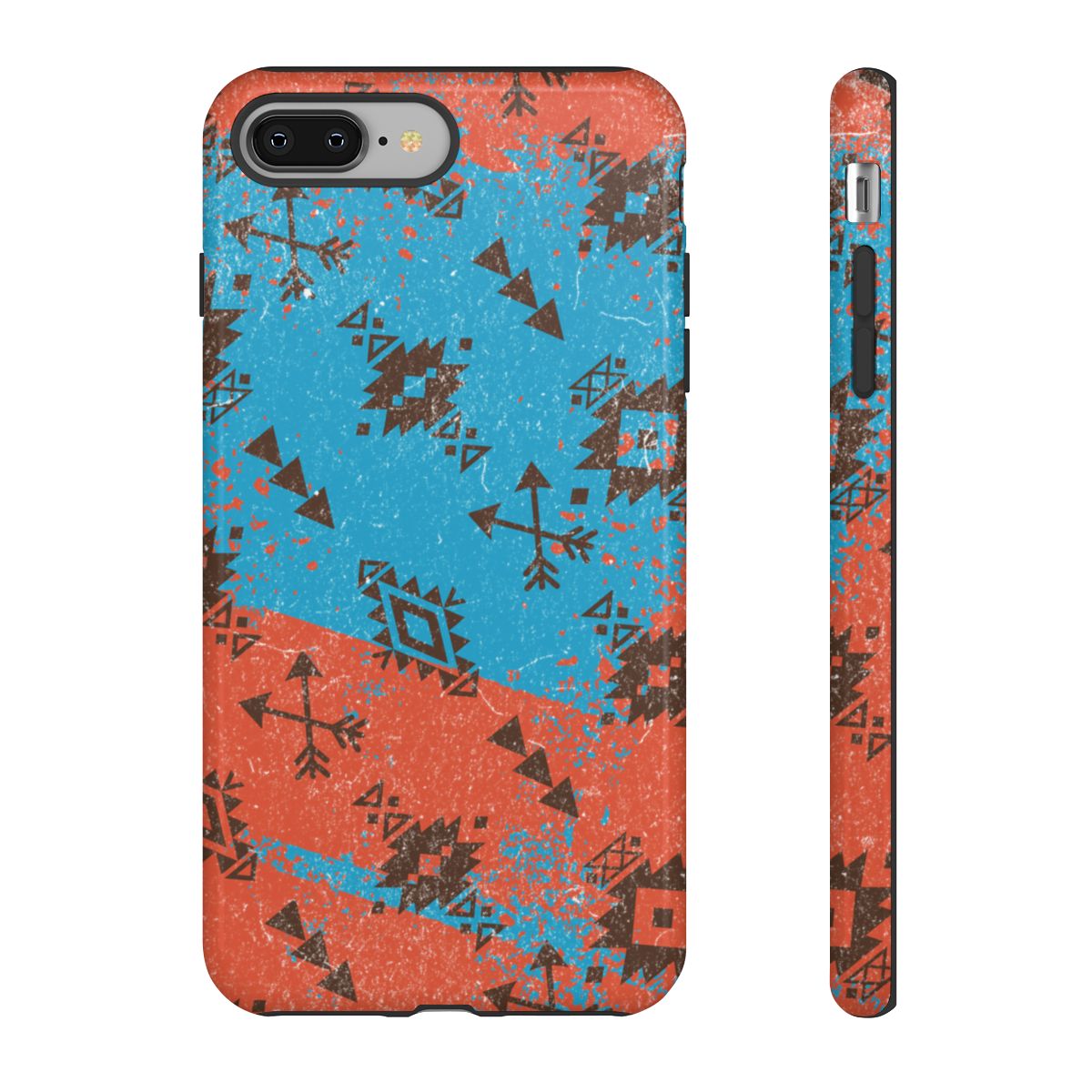 Orange Blue Aztec Grunge Tough Case