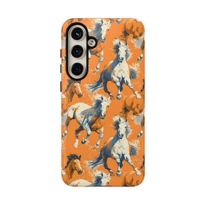Orange Horses Tough Case