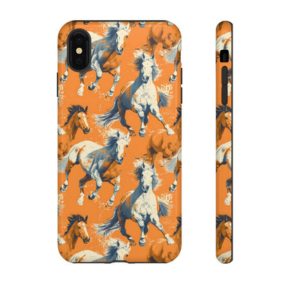 Orange Horses Tough Case
