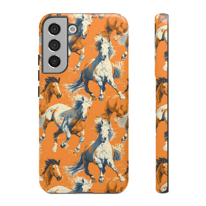 Orange Horses Tough Case