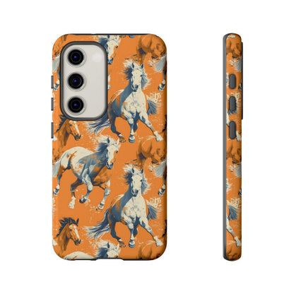 Orange Horses Tough Case