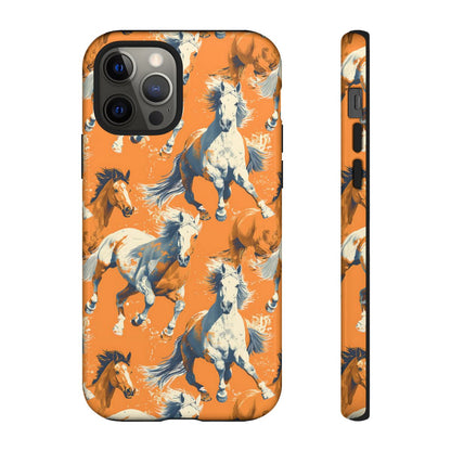 Orange Horses Tough Case