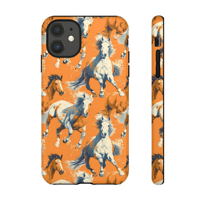 Orange Horses Tough Case