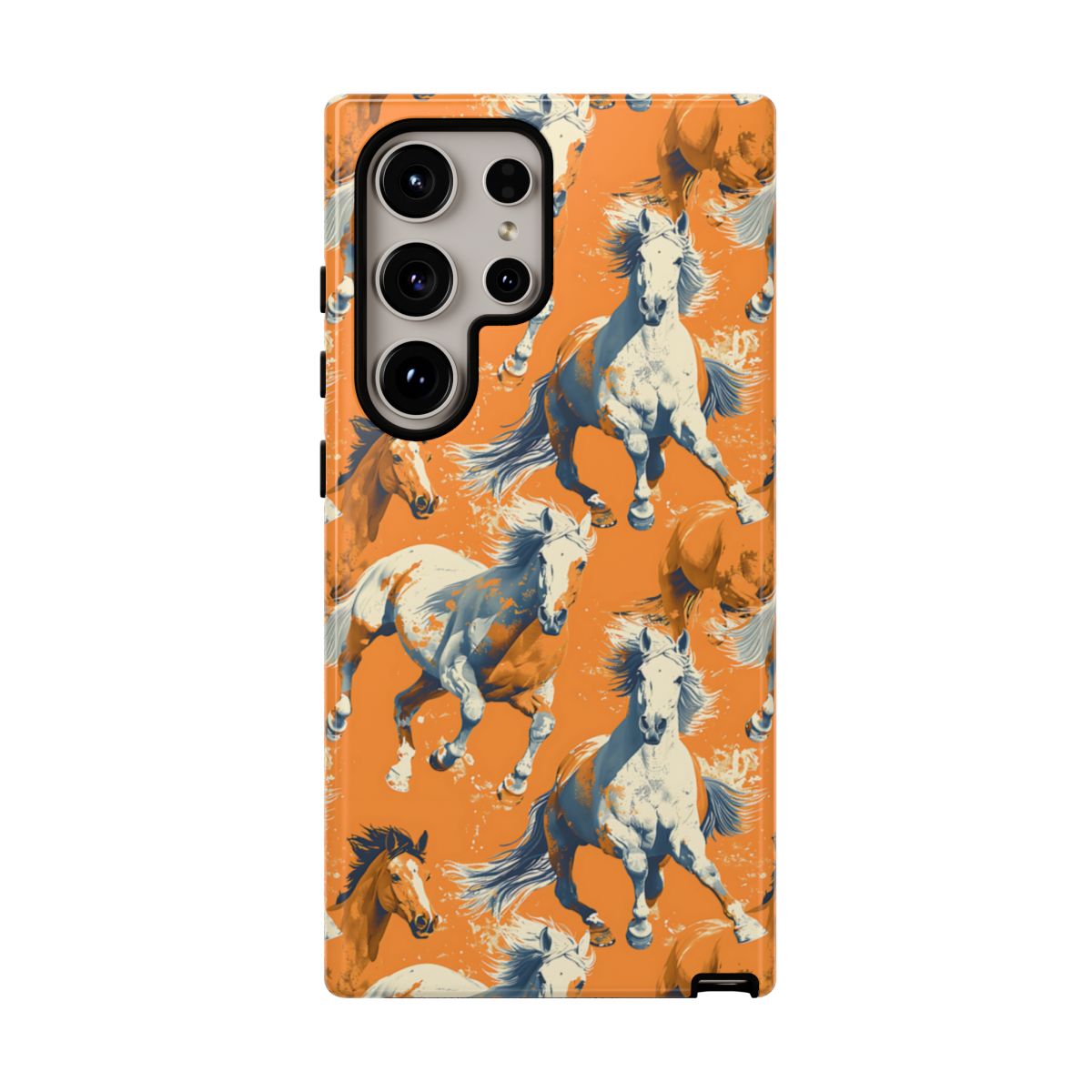 Orange Horses Tough Case