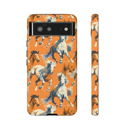 Orange Horses Tough Case