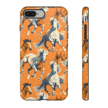 Orange Horses Tough Case