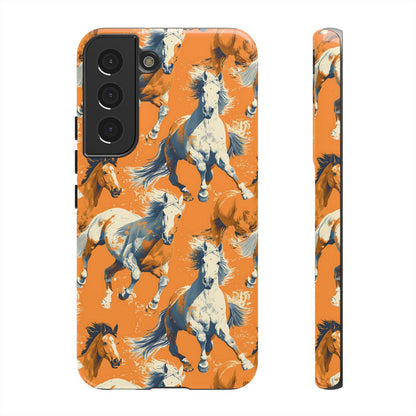 Orange Horses Tough Case