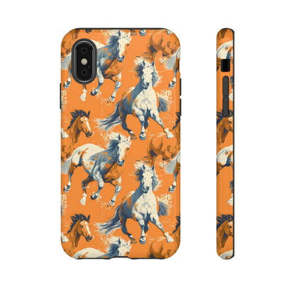 Orange Horses Tough Case