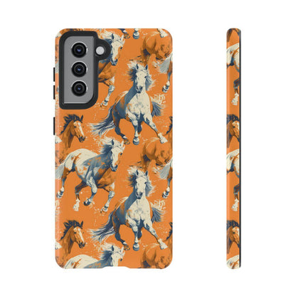 Orange Horses Tough Case