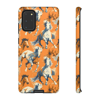 Orange Horses Tough Case