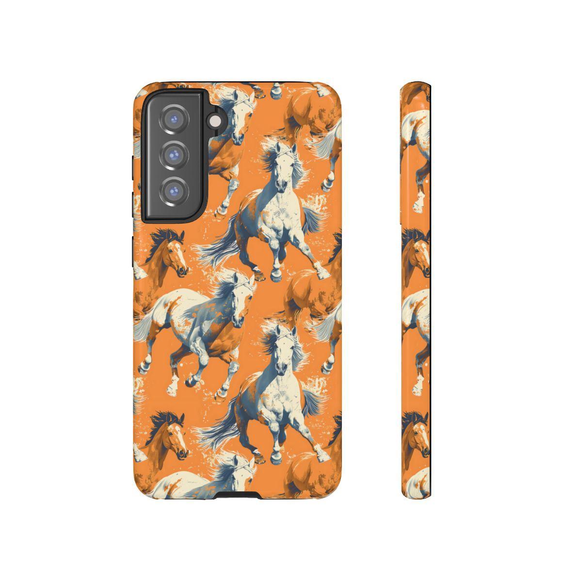Orange Horses Tough Case