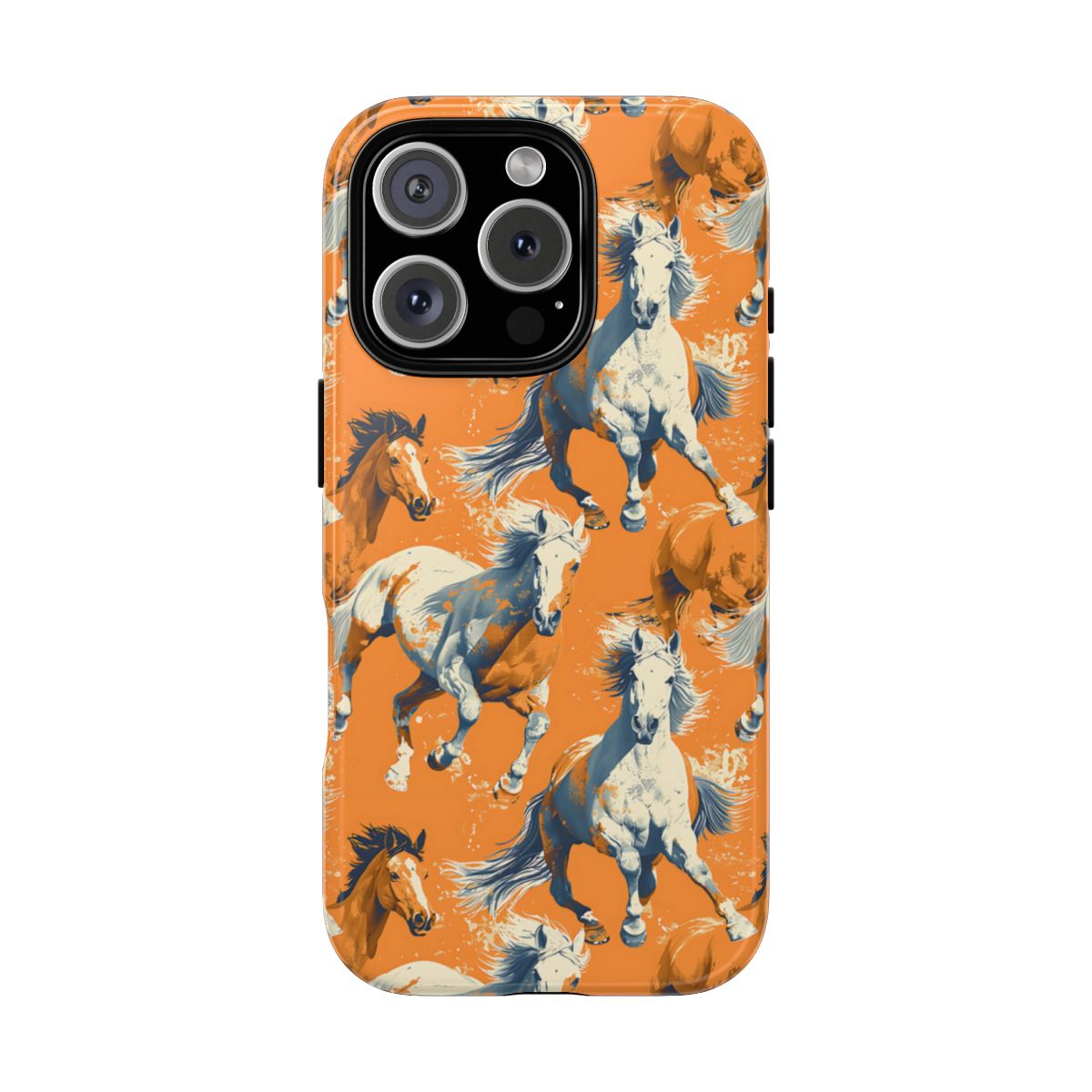 Orange Horses Tough Case