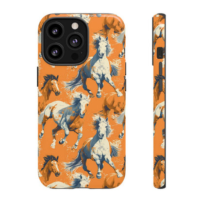 Orange Horses Tough Case