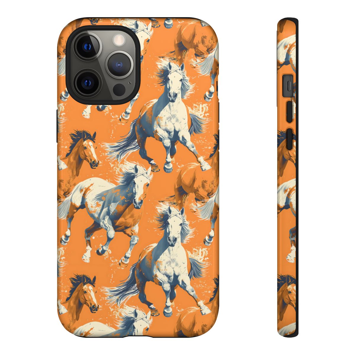 Orange Horses Tough Case