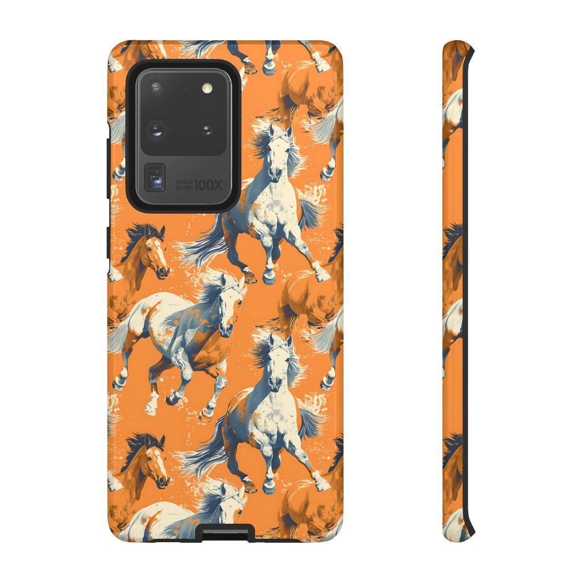 Orange Horses Tough Case