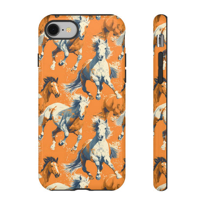 Orange Horses Tough Case