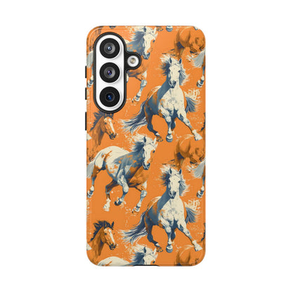 Orange Horses Tough Case