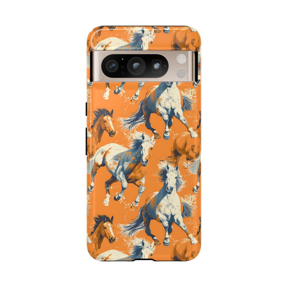 Orange Horses Tough Case
