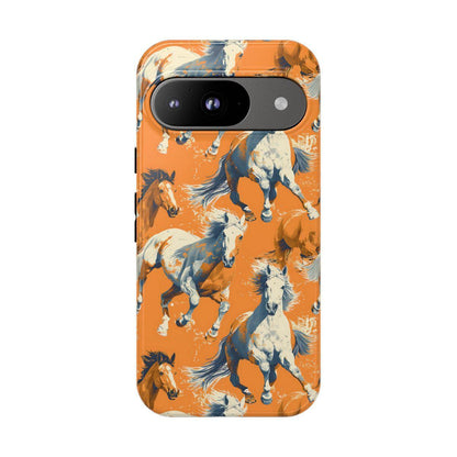 Orange Horses Tough Case