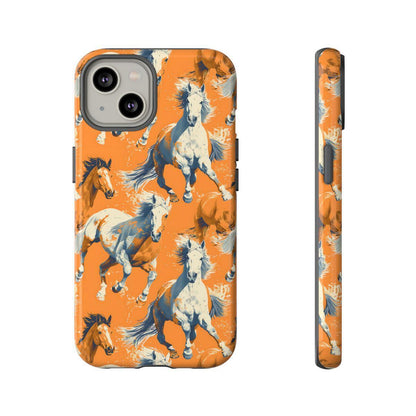 Orange Horses Tough Case