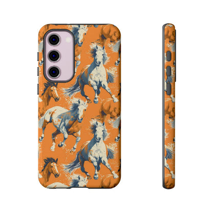 Orange Horses Tough Case