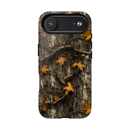 Orange Leaf Tree Camo Magnetic Case