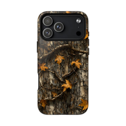Orange Leaf Tree Camo Magnetic Case