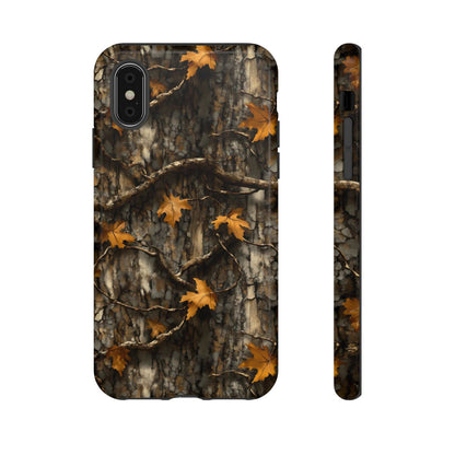 Orange Leaf Tree Camo Tough Case