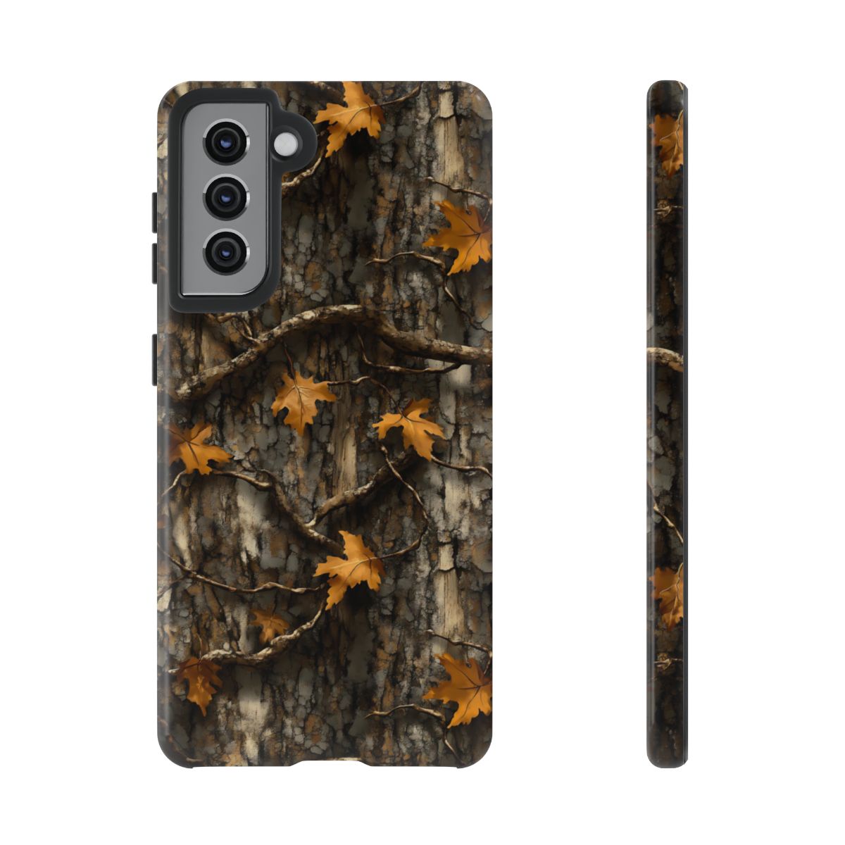 Orange Leaf Tree Camo Tough Case