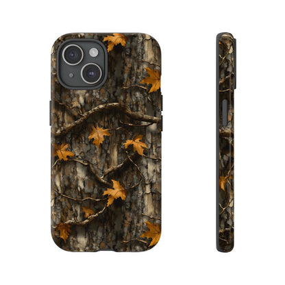 Orange Leaf Tree Camo Tough Case