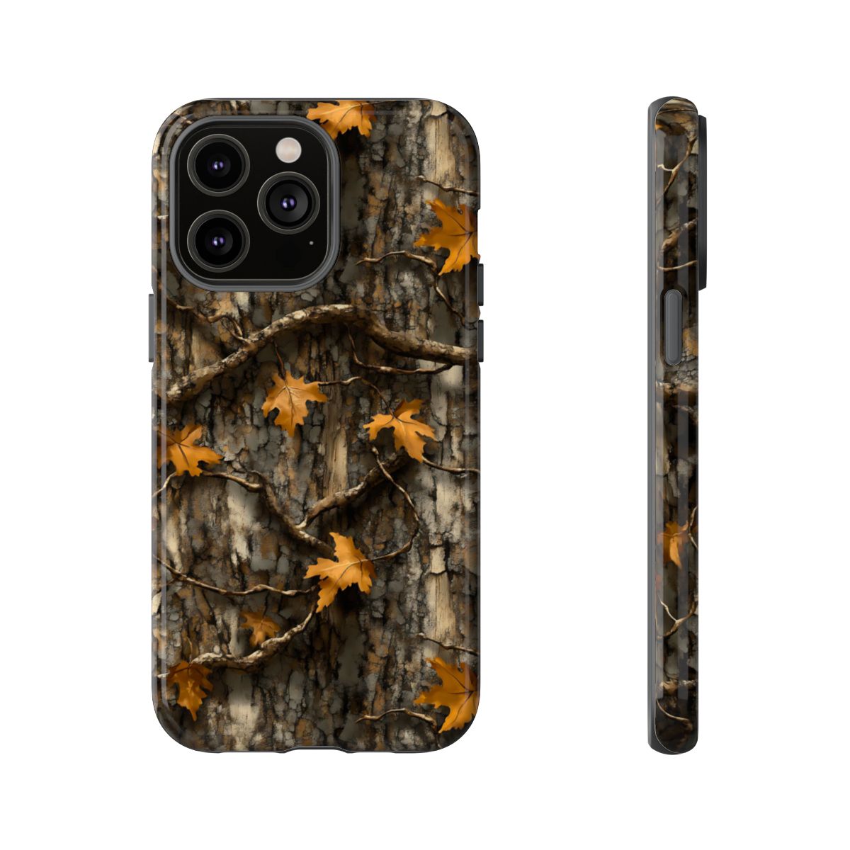 Orange Leaf Tree Camo Tough Case