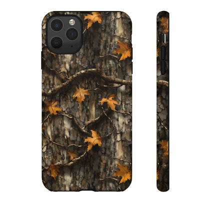 Orange Leaf Tree Camo Tough Case