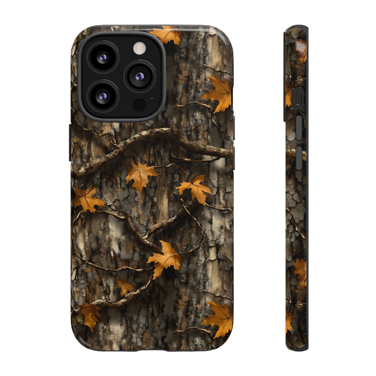 Orange Leaf Tree Camo Tough Case