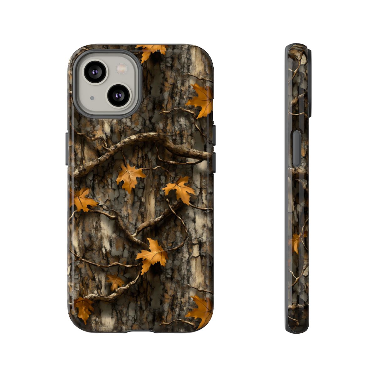 Orange Leaf Tree Camo Tough Case