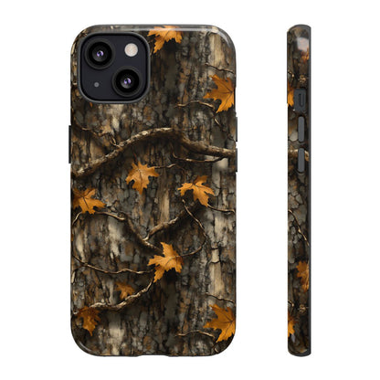 Orange Leaf Tree Camo Tough Case