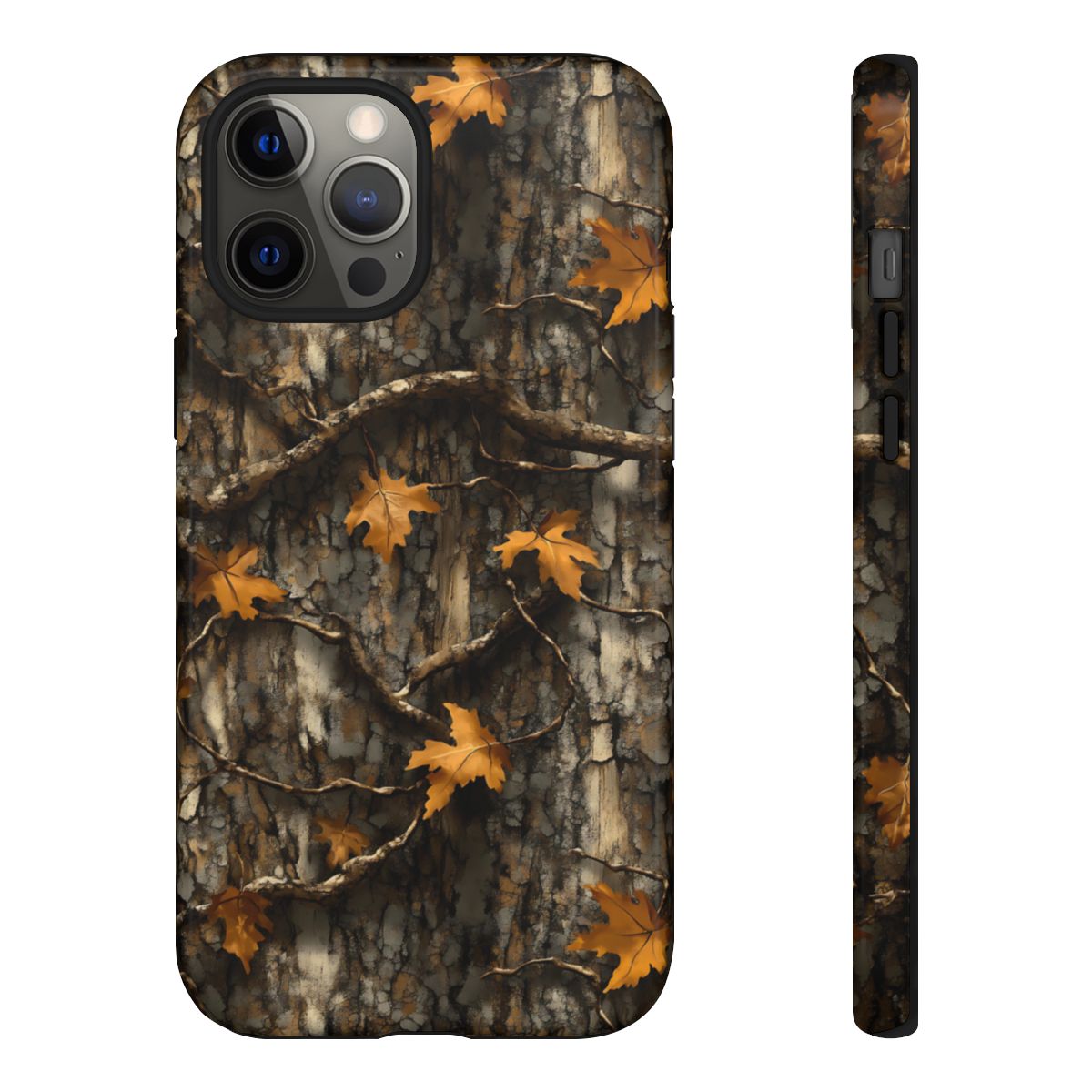Orange Leaf Tree Camo Tough Case