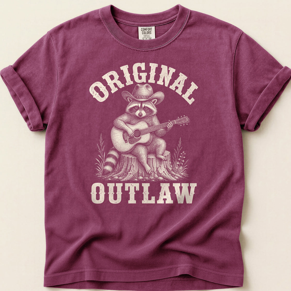 Original Outlaw Raccoon T-shirt on Berry